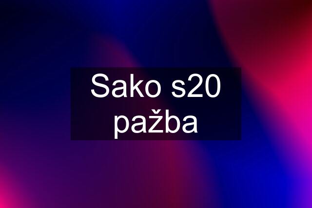 Sako s20 pažba