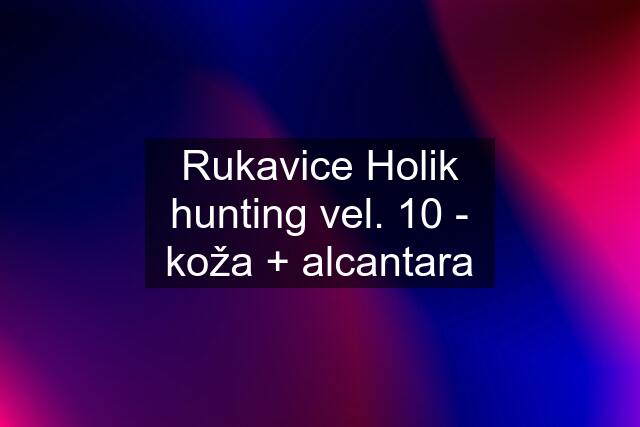 Rukavice Holik hunting vel. 10 - koža + alcantara