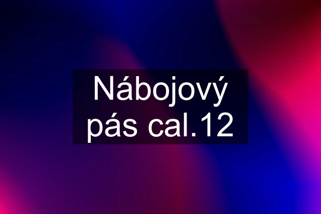 Nábojový pás cal.12