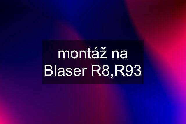 montáž na Blaser R8,R93