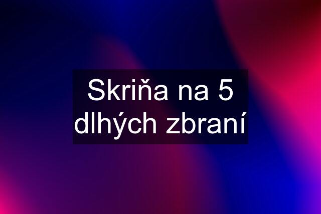 Skriňa na 5 dlhých zbraní