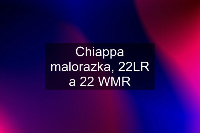 Chiappa malorazka, 22LR a 22 WMR