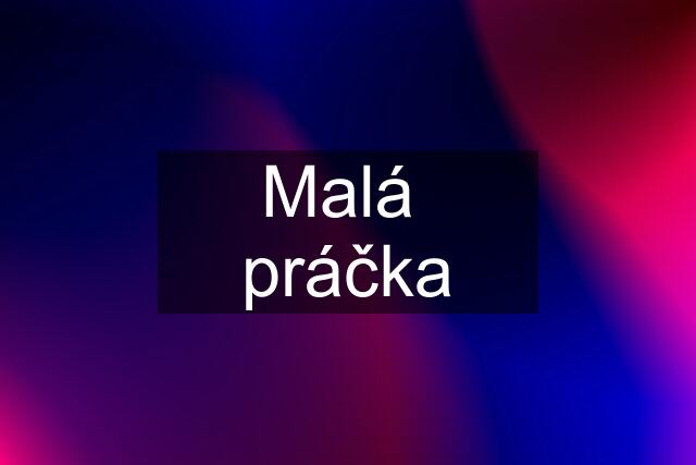 Malá  práčka