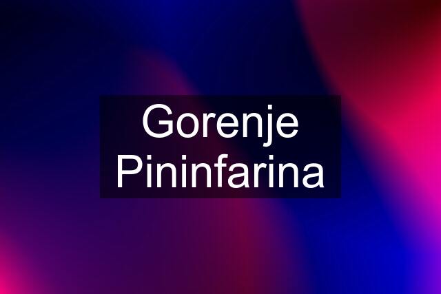 Gorenje Pininfarina