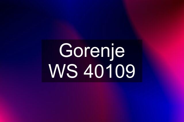 Gorenje WS 40109