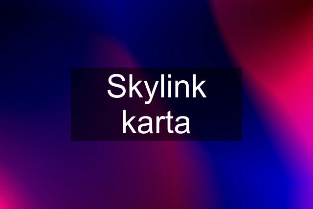 Skylink karta