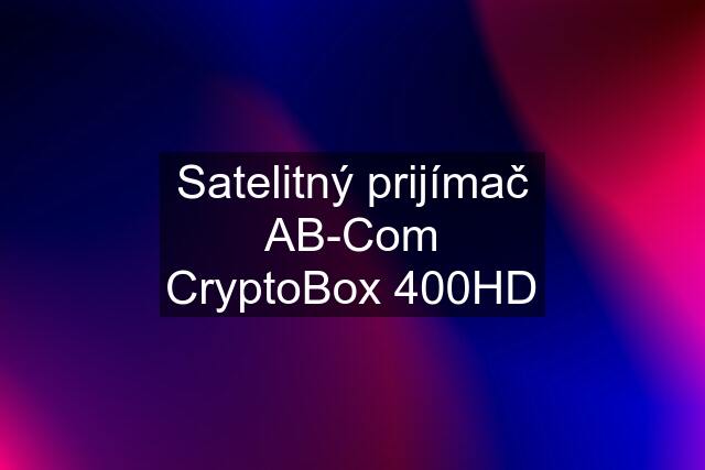 Satelitný prijímač AB-Com CryptoBox 400HD