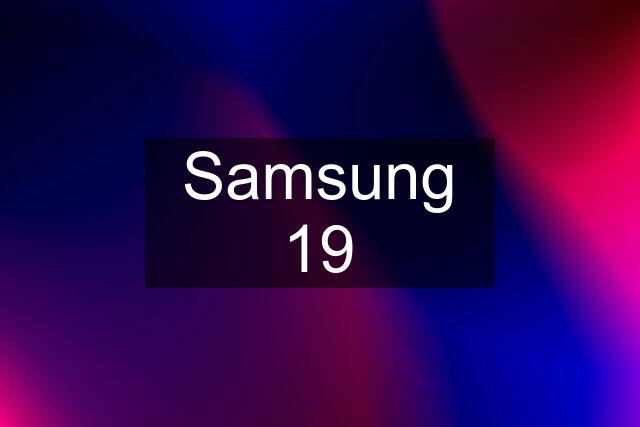 Samsung 19