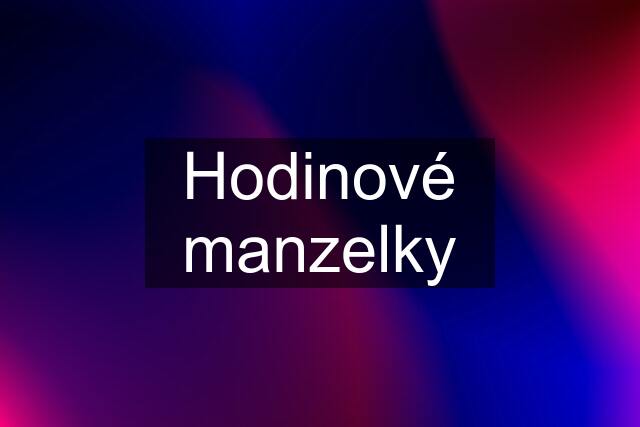 Hodinové manzelky