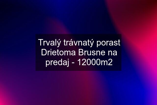 Trvalý trávnatý porast Drietoma Brusne na predaj - 12000m2