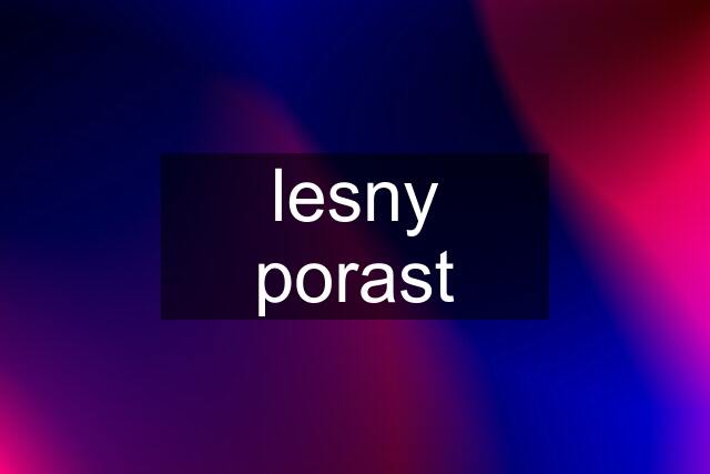 lesny porast