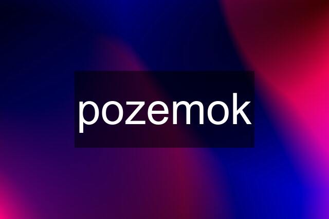 pozemok