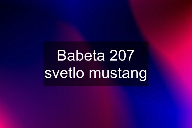 Babeta 207 svetlo mustang