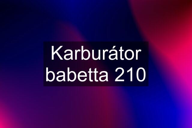 Karburátor babetta 210