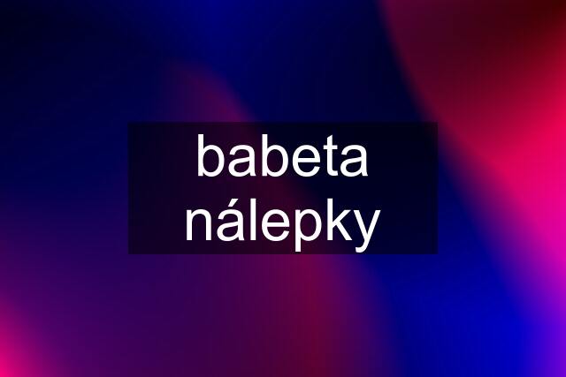 babeta nálepky