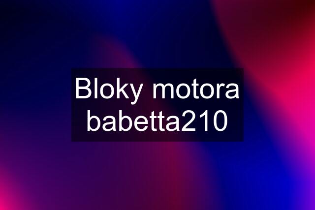 Bloky motora babetta210