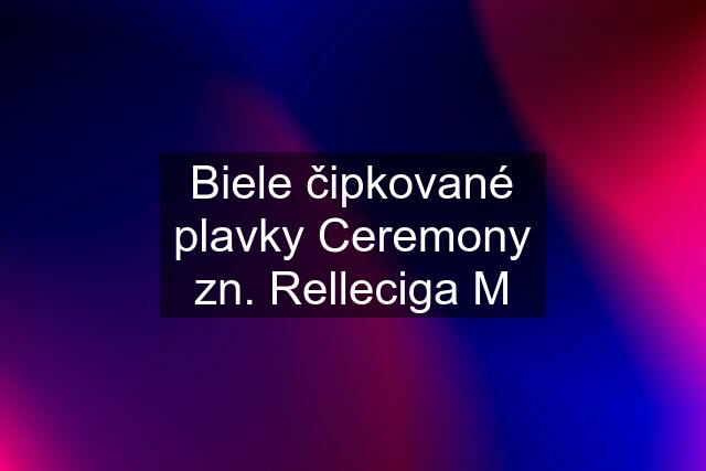 Biele čipkované plavky Ceremony zn. Relleciga M