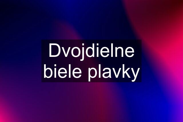 Dvojdielne biele plavky