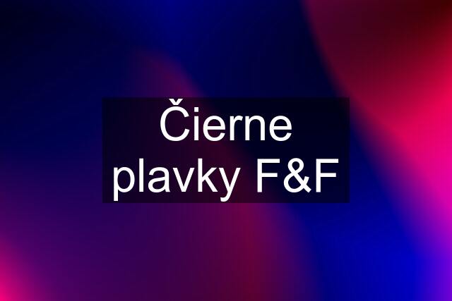 Čierne plavky F&F