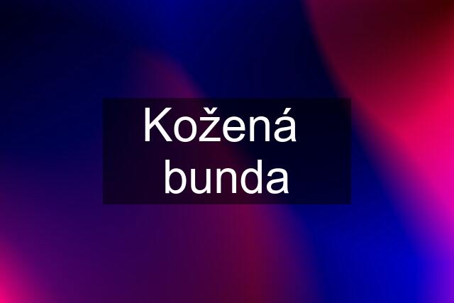 Kožená  bunda