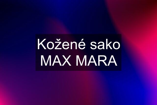 Kožené sako MAX MARA