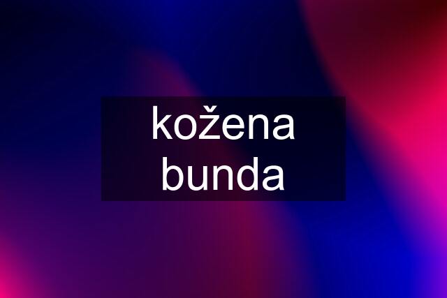 kožena bunda