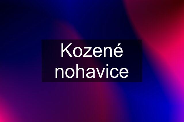 Kozené nohavice