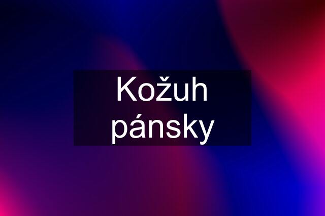 Kožuh pánsky