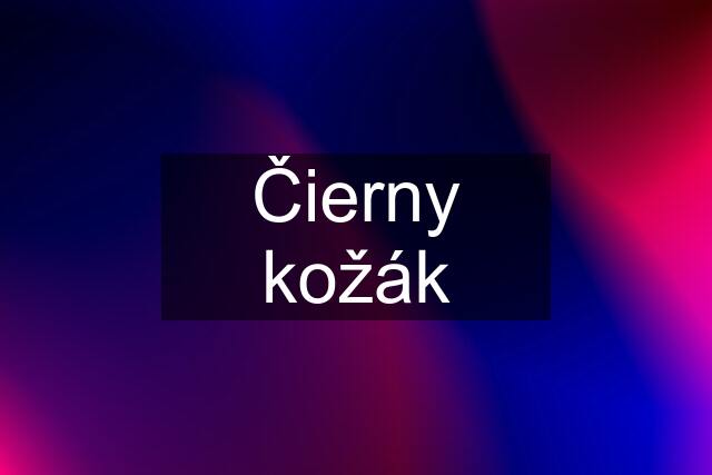 Čierny kožák