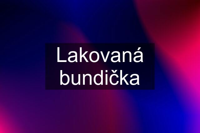 Lakovaná bundička