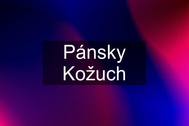 Pánsky Kožuch