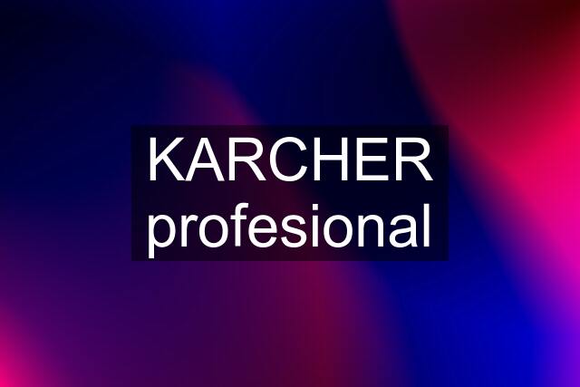 KARCHER profesional