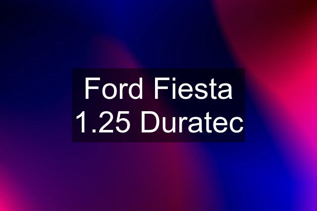 Ford Fiesta 1.25 Duratec