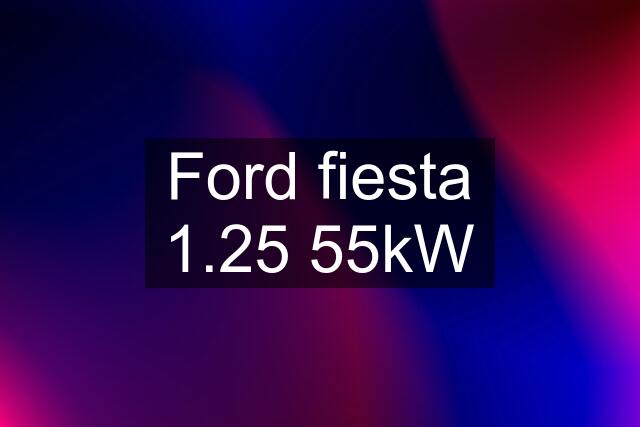 Ford fiesta 1.25 55kW