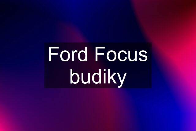 Ford Focus budiky