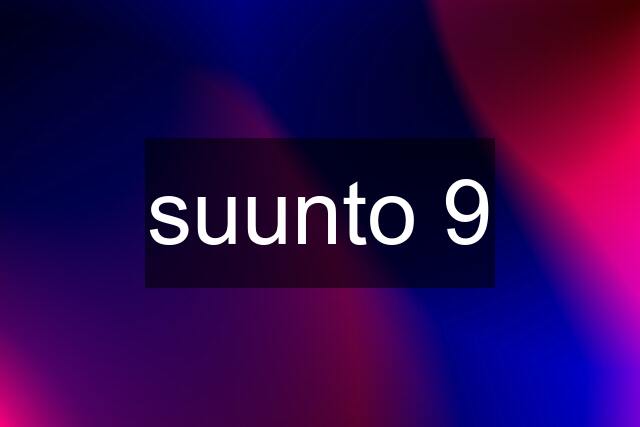 suunto 9