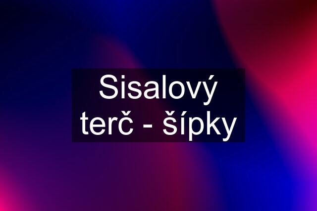 Sisalový terč - šípky