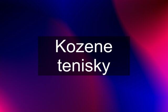 Kozene tenisky