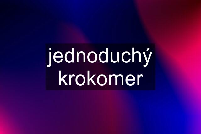 jednoduchý krokomer