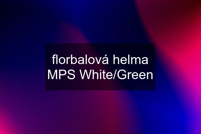 florbalová helma MPS White/Green