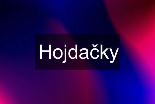 Hojdačky