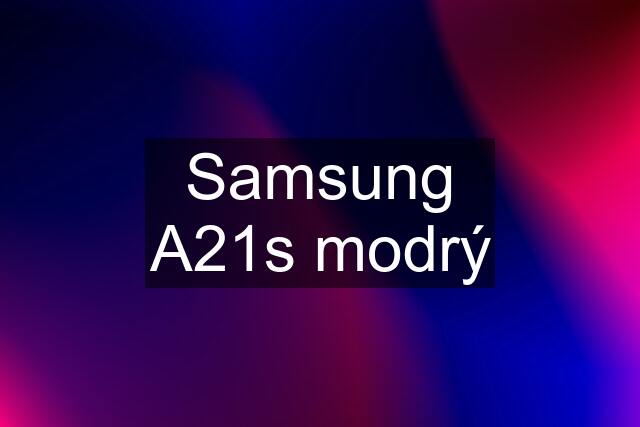 Samsung A21s modrý