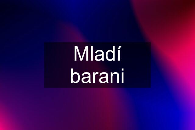 Mladí barani