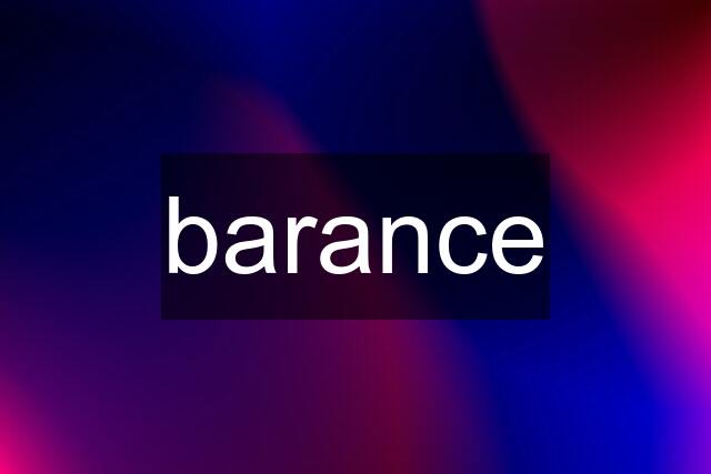 barance