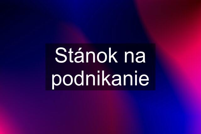 Stánok na podnikanie