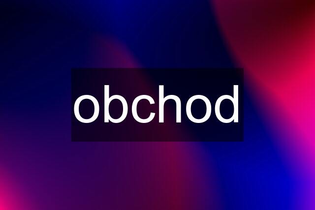 obchod