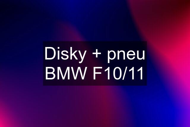 Disky + pneu BMW F10/11