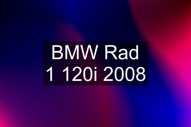 BMW Rad 1 120i 2008