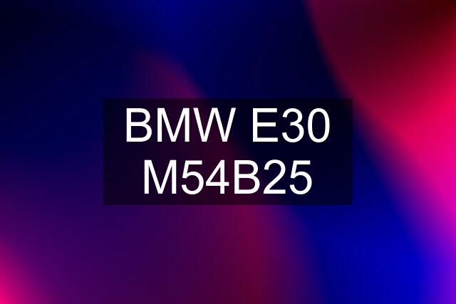 BMW E30 M54B25