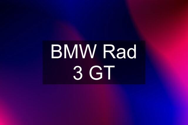 BMW Rad 3 GT